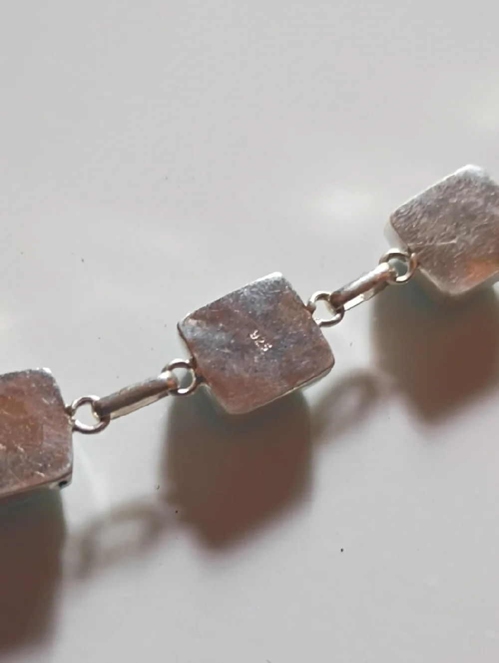 Seafoam Blue Square  Larimar Stone Bracelet - Women Jewelry